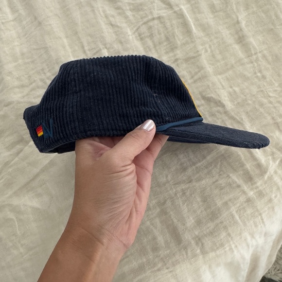 Aviator Nation Navy Corduroy Snap Back Adjustable Hat - Picture 6 of 8